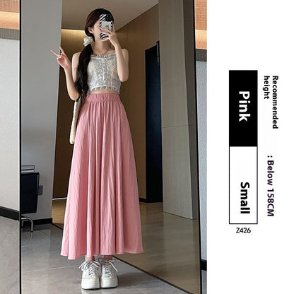 High Waist Slimming Pleated Dress