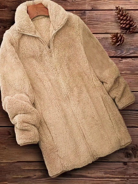 Ladies Stylish Plush Coat