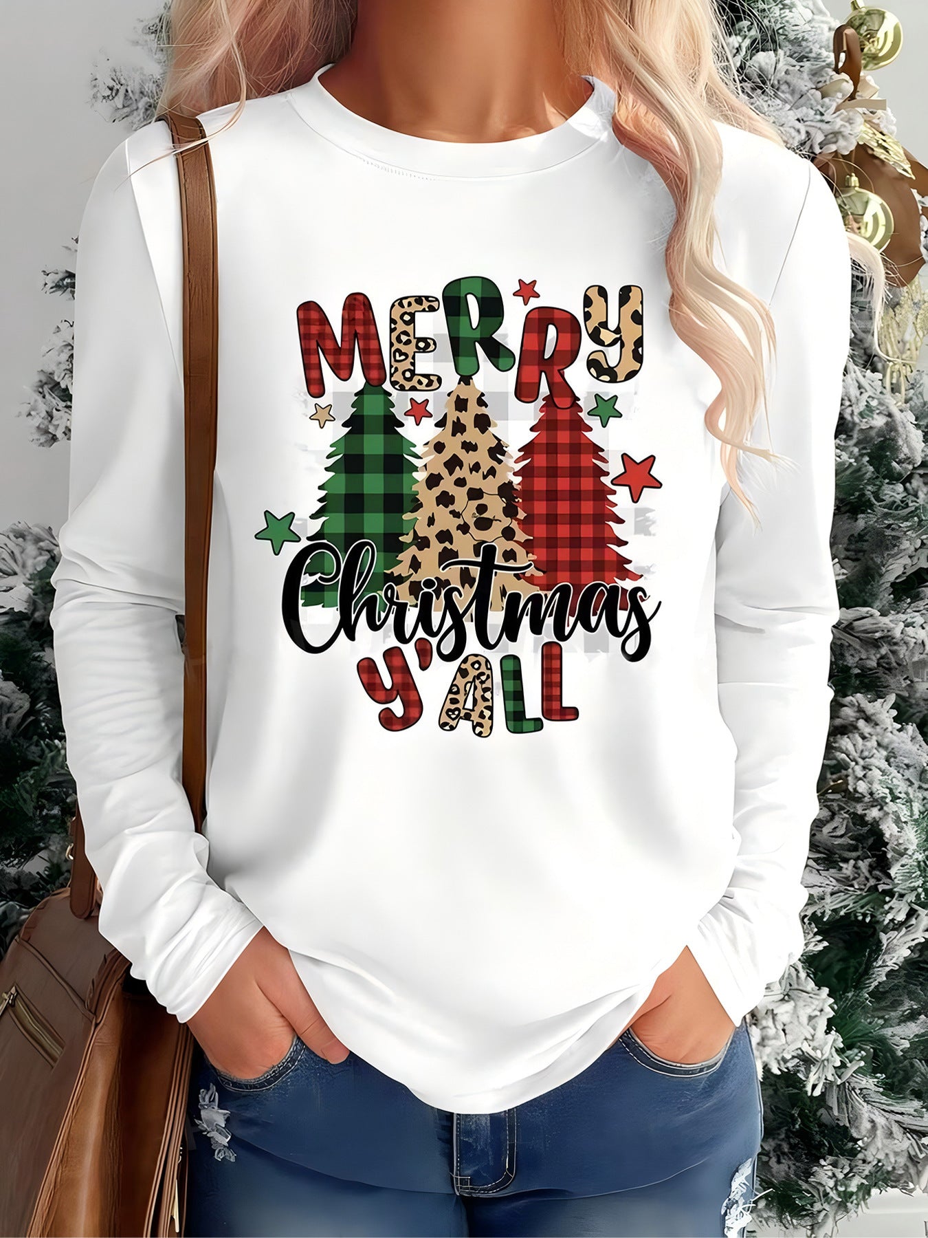 Women's Long Sleeved Versatile Round Neck