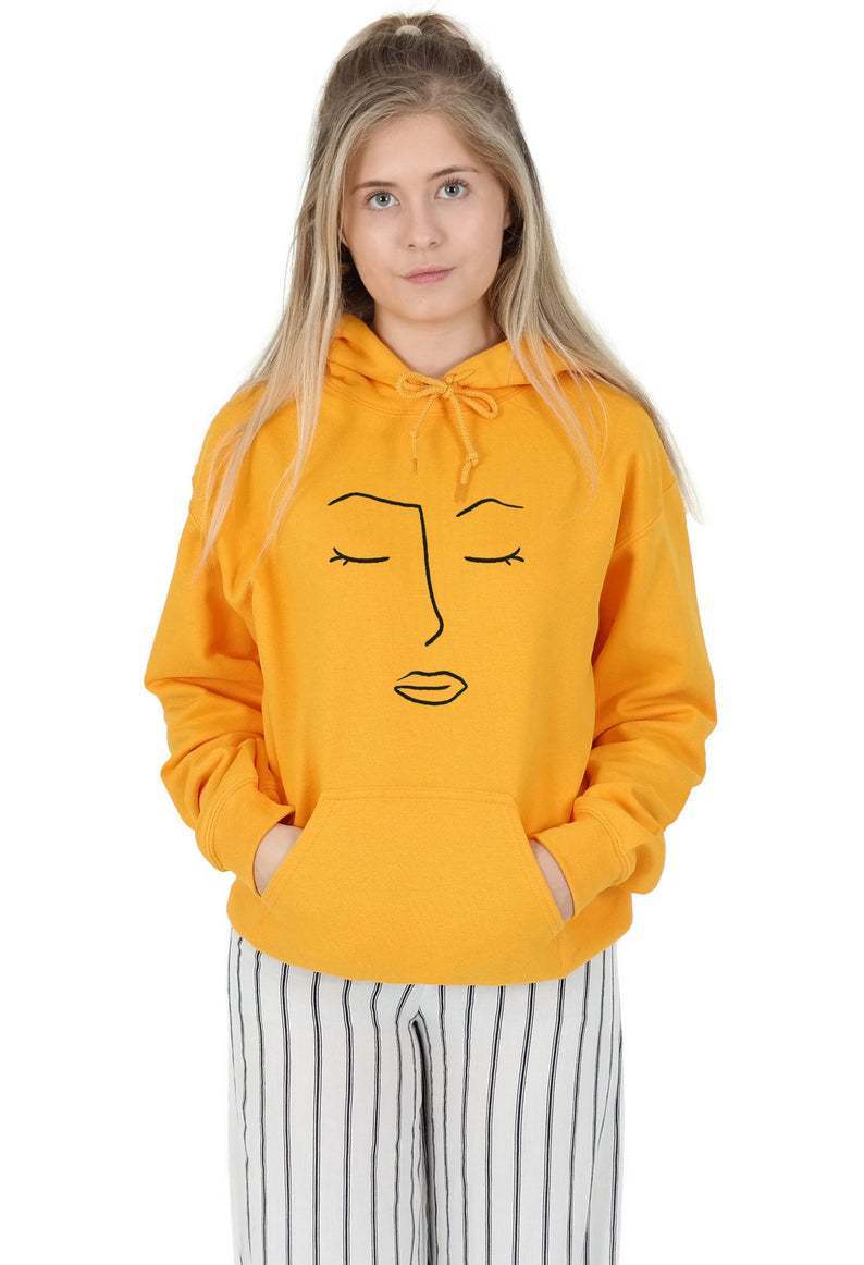 Face Pattern Print Hoodie Fashion Versatile