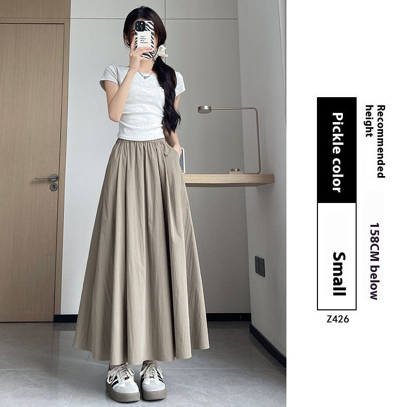 High Waist Slimming Pleated Dress