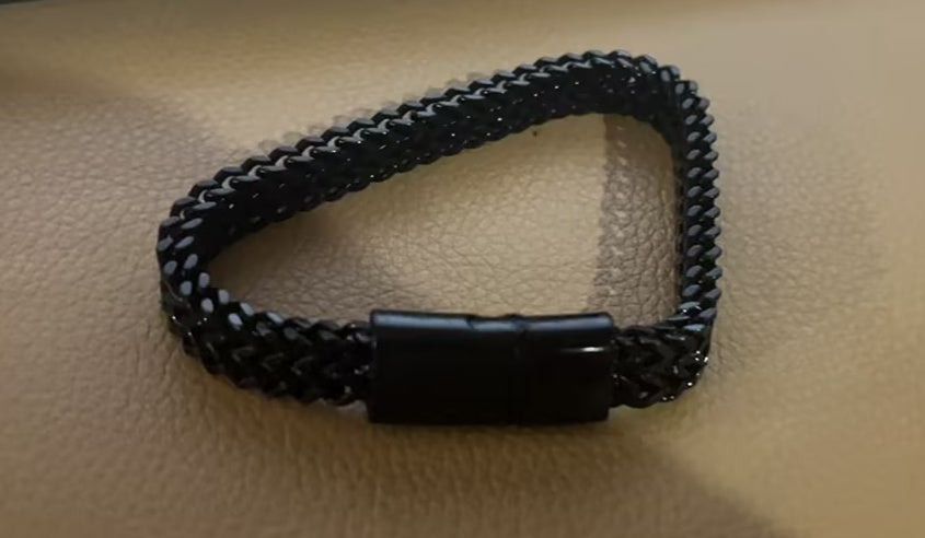 Black Vintage Mens Bracelet