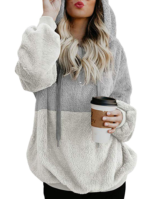 Women Casual Plush Hoodies Tops
