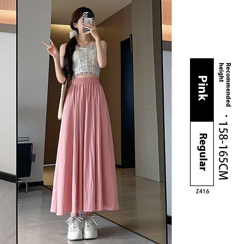 High Waist Slimming Pleated Dress