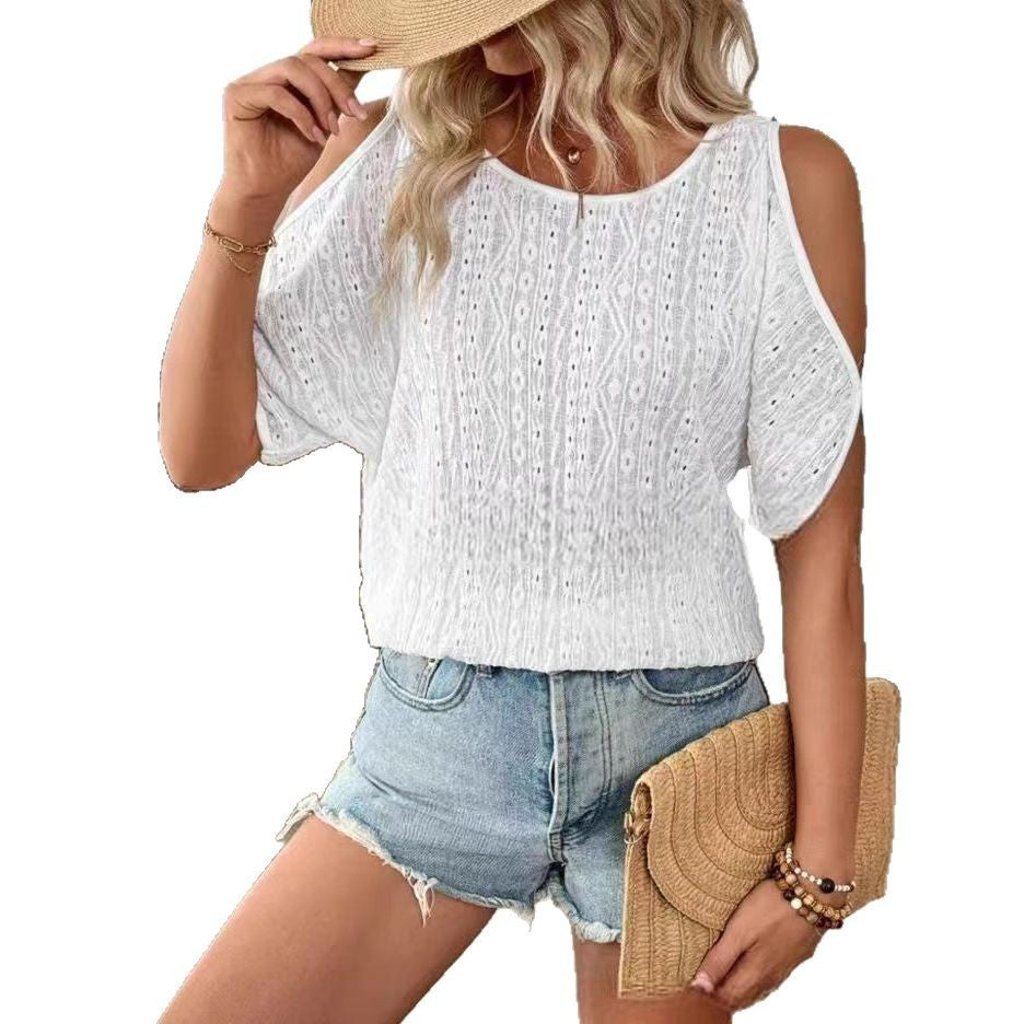Women's Solid Color Short Sleeve Top