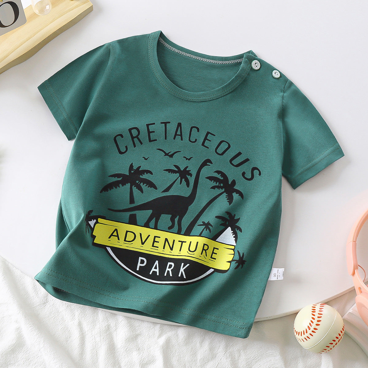 Children's Pure Cotton Cartoon Short-sleeved