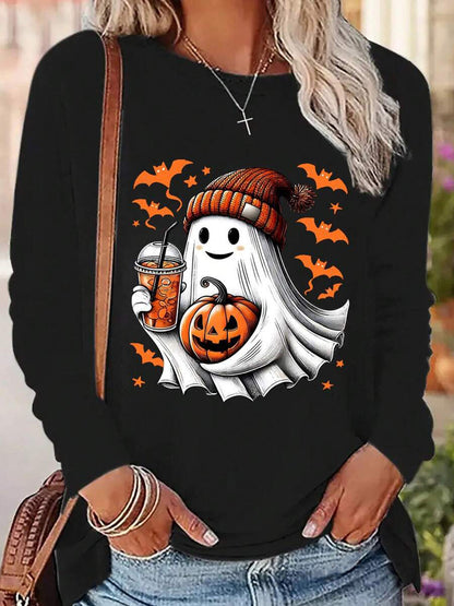 Women's Long Sleeved Versatile Round Neck