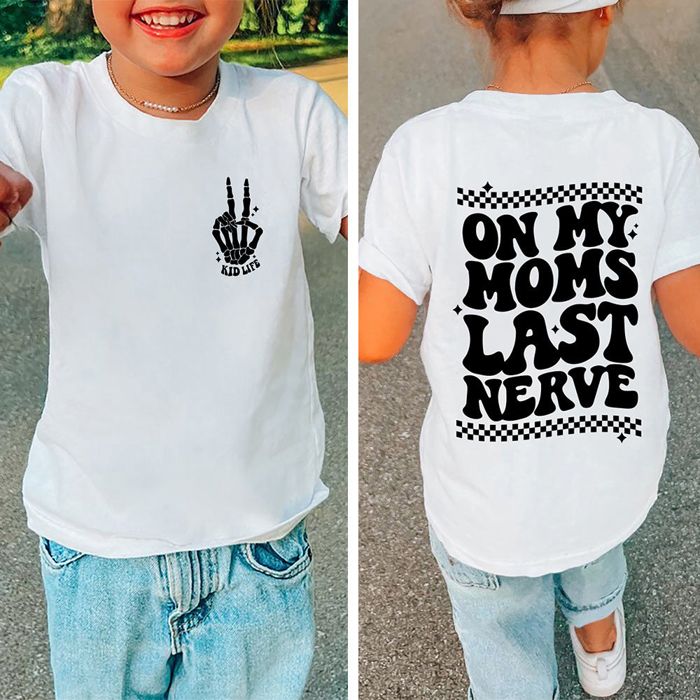 Casual Round Neck Children T-shirt