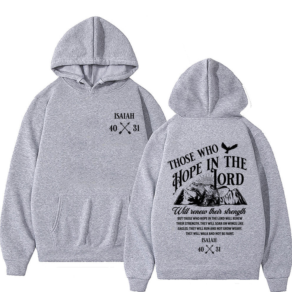 Christian Jesus Letters Print Hoodies