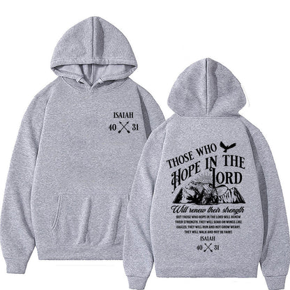 Christian Jesus Letters Print Hoodies