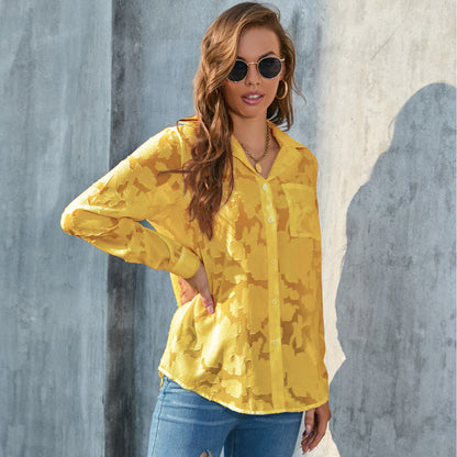 Women's Loose Top Casual Chiffon Shirt