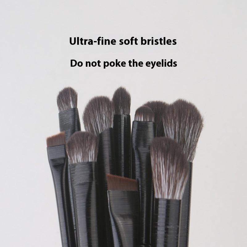 10 pcs Black Brushed Makeup Tools