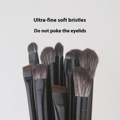 10 pcs Black Brushed Makeup Tools
