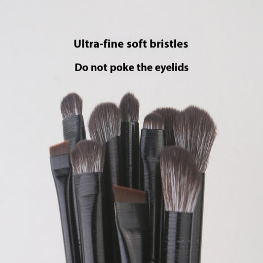10 pcs Black Brushed Makeup Tools
