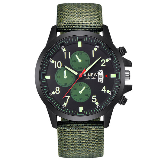 Mens Fashion Nylon Band Military Sports Watch