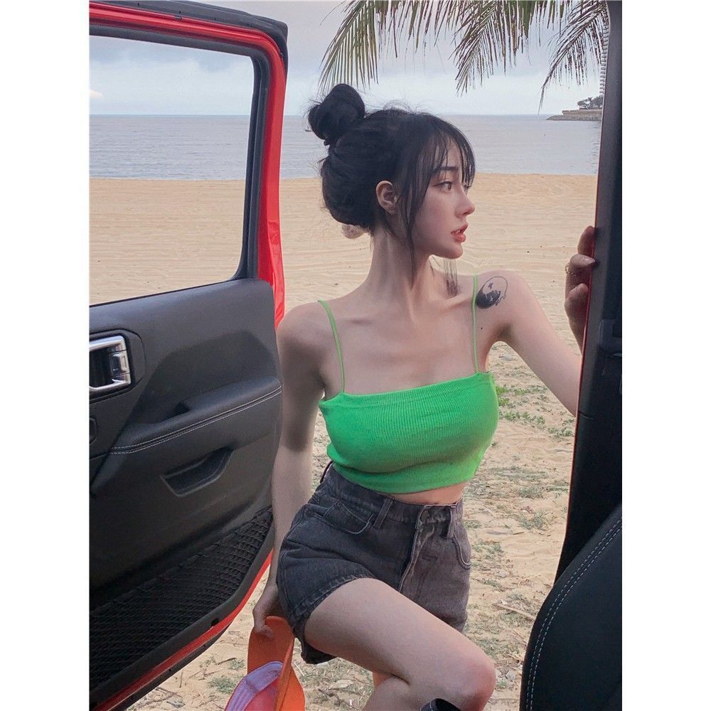 String Backless Midriff-baring top