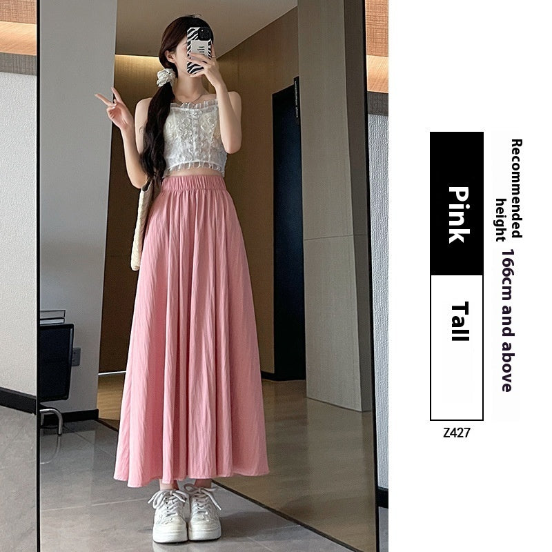 High Waist Slimming Pleated Dress