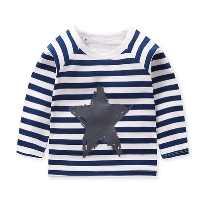 Children's Long Sleeve Casual Cartoon Round Neck Top