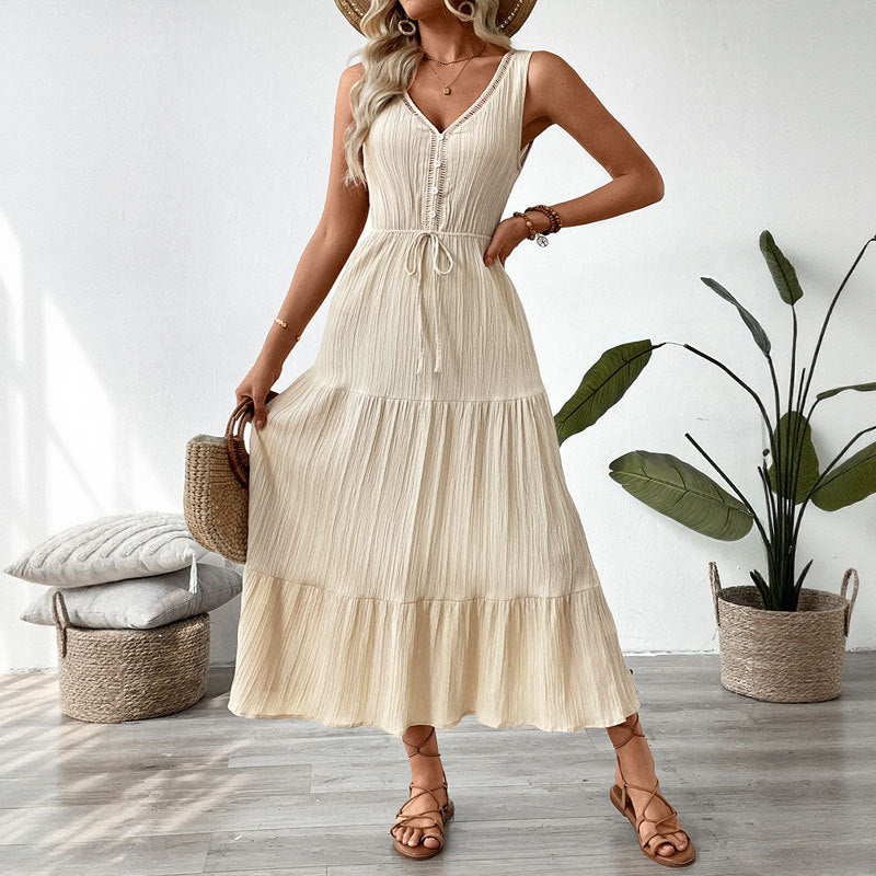 Women's Fashion Casual Stitching Dress