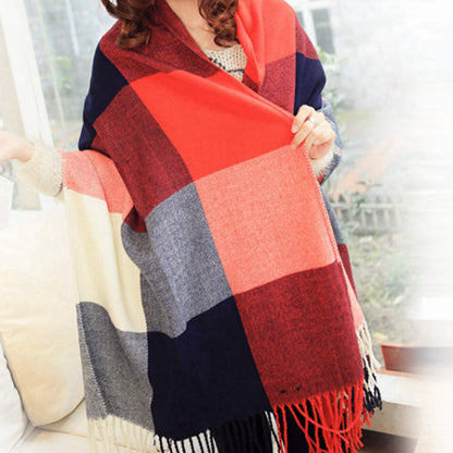 Women's Cashmere-like Plaid Scarf