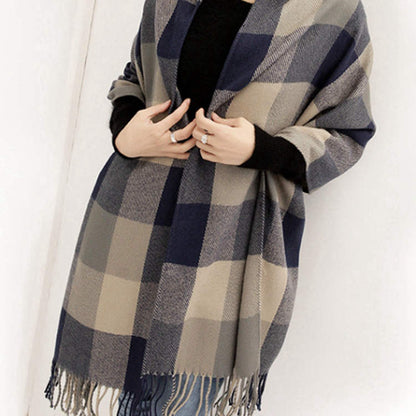 Women's Cashmere-like Plaid Scarf