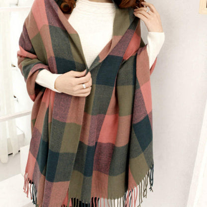 Women's Cashmere-like Plaid Scarf