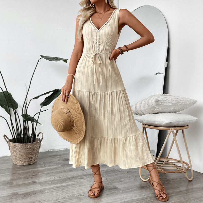 Women's Fashion Casual Stitching Dress