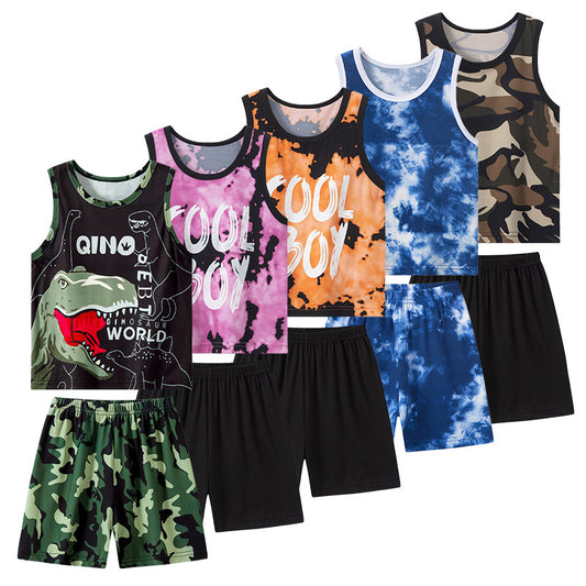 Printed  Boys And Girls Casual Sets