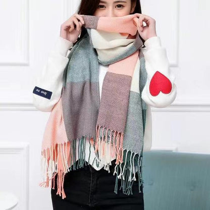 Women's Cashmere-like Plaid Scarf