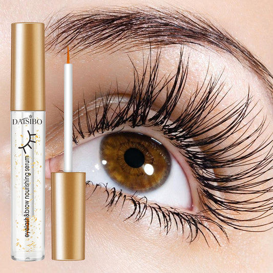 2 pc Gold Foil Plain Black Thick Natural Eyelash Growth Solution
