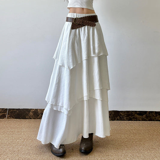Low Waist Multi-layer Stitching Skirt
