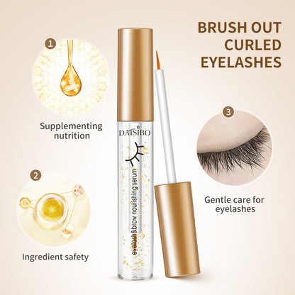 2 pc Gold Foil Plain Black Thick Natural Eyelash Growth Solution