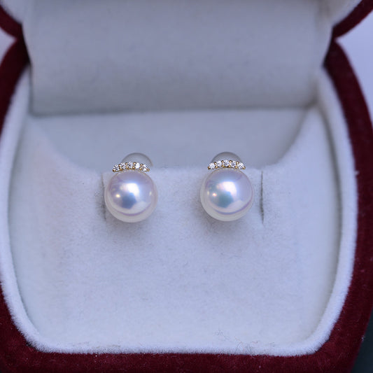 Women's Fashion White  Pearl Stud Earrings