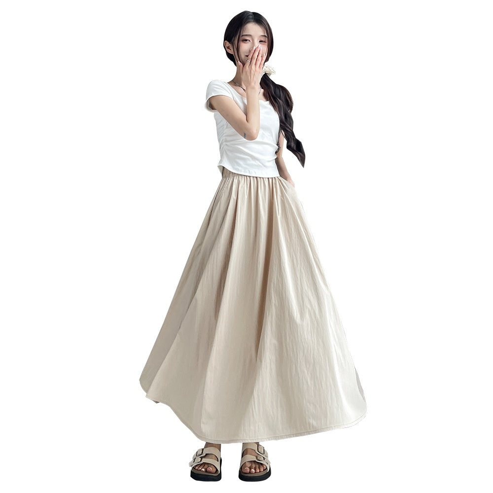 High Waist Slimming Pleated Dress