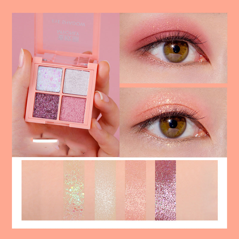 Simple Multicolor Pearly Earth Eyeshadow Palette