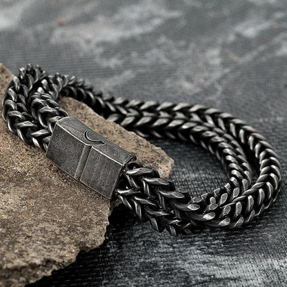 Black Vintage Mens Bracelet