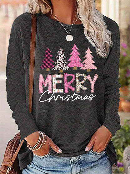 Women's Long Sleeved Versatile Round Neck