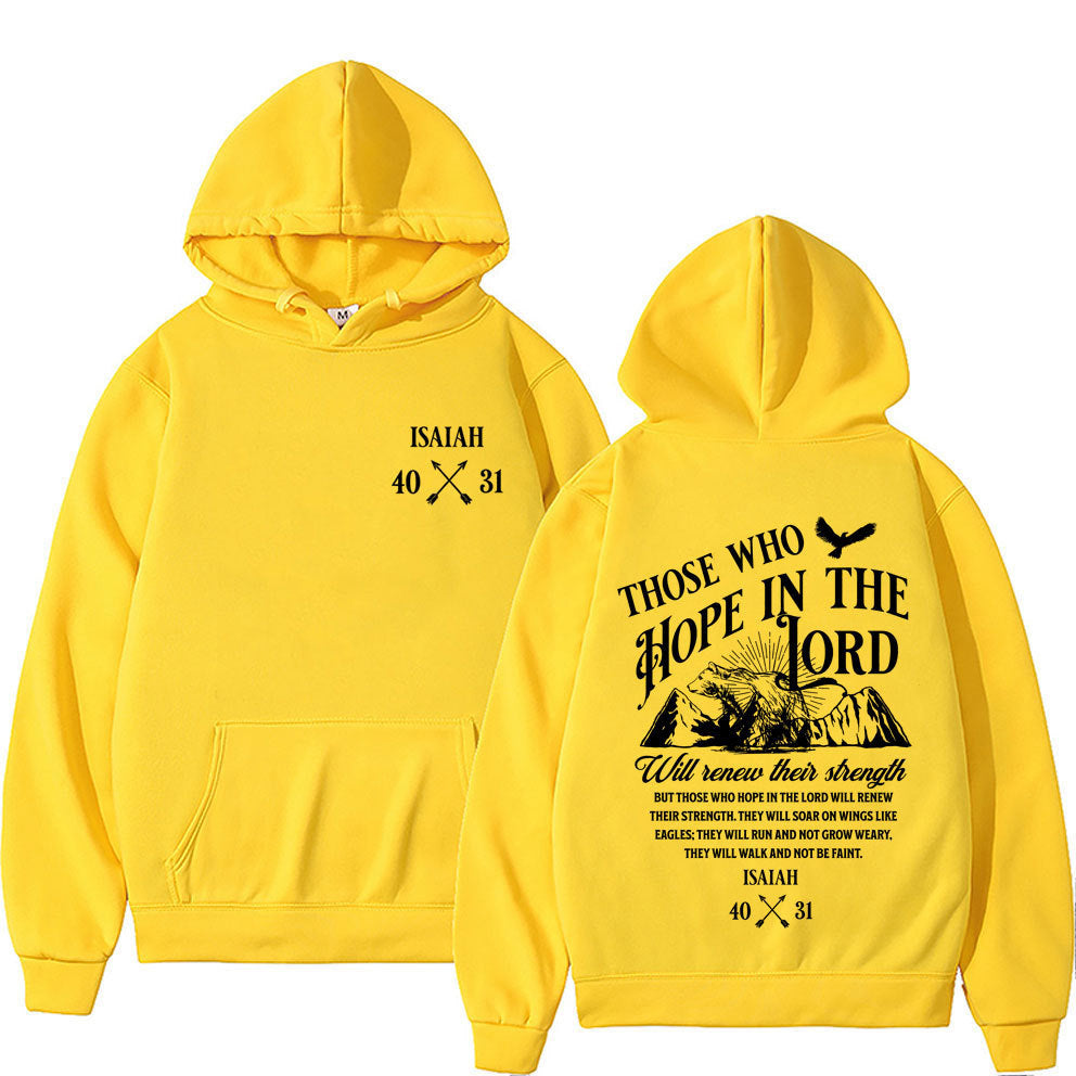 Christian Jesus Letters Print Hoodies