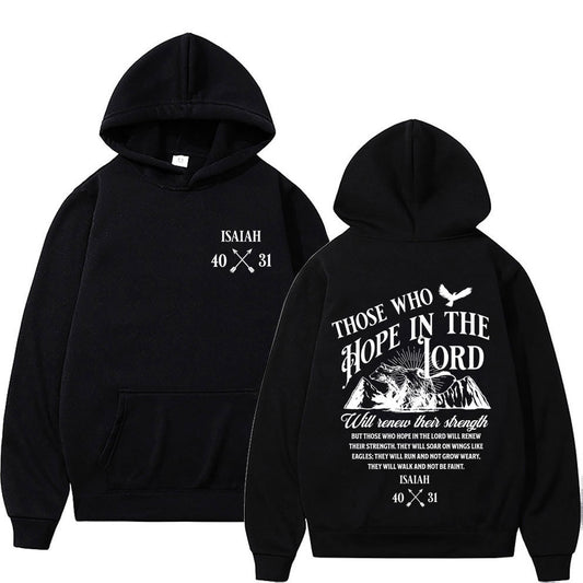 Christian Jesus Letters Print Hoodies