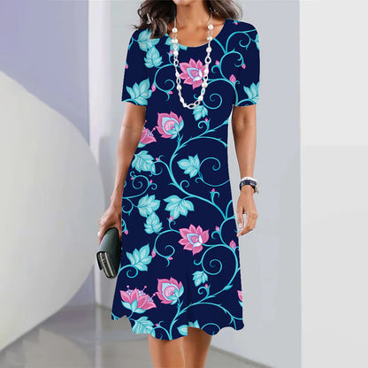 Round Neck Fashion Dress