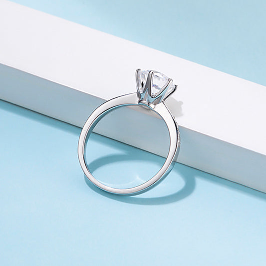 925 Silver  2.0 Carat Moissanite Ring