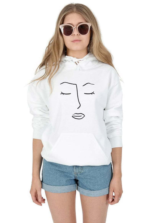 Face Pattern Print Hoodie Fashion Versatile