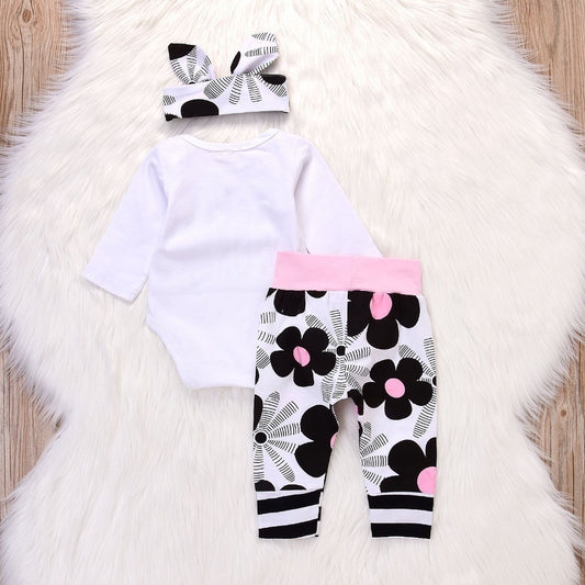 Baby Girl 3-piece Suit Headscarf