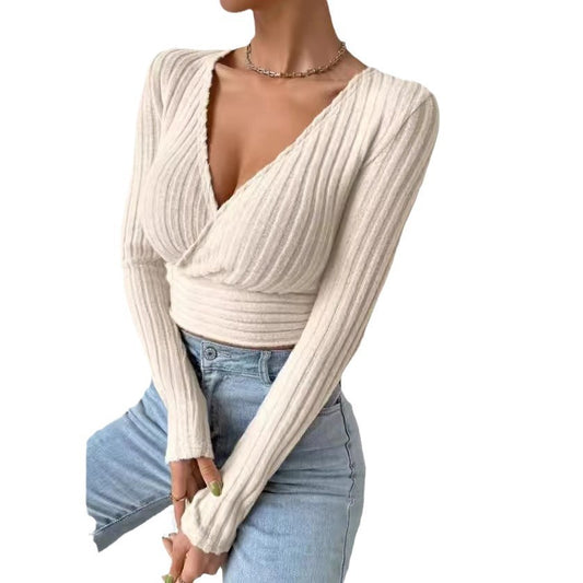 Ladies Long Sleeve Knitted Sweater
