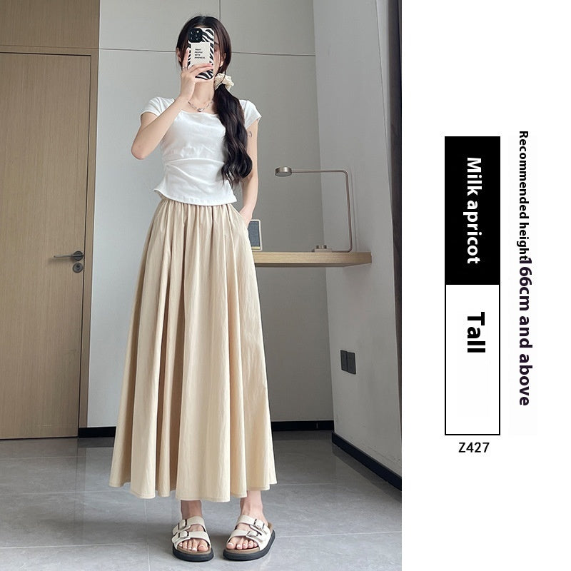 High Waist Slimming Pleated Dress