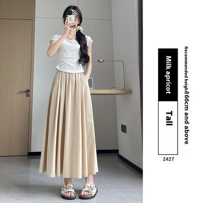High Waist Slimming Pleated Dress
