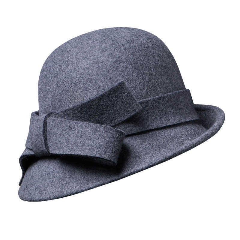 Women's French-style Elegant Retro Woolen Bowler Hat