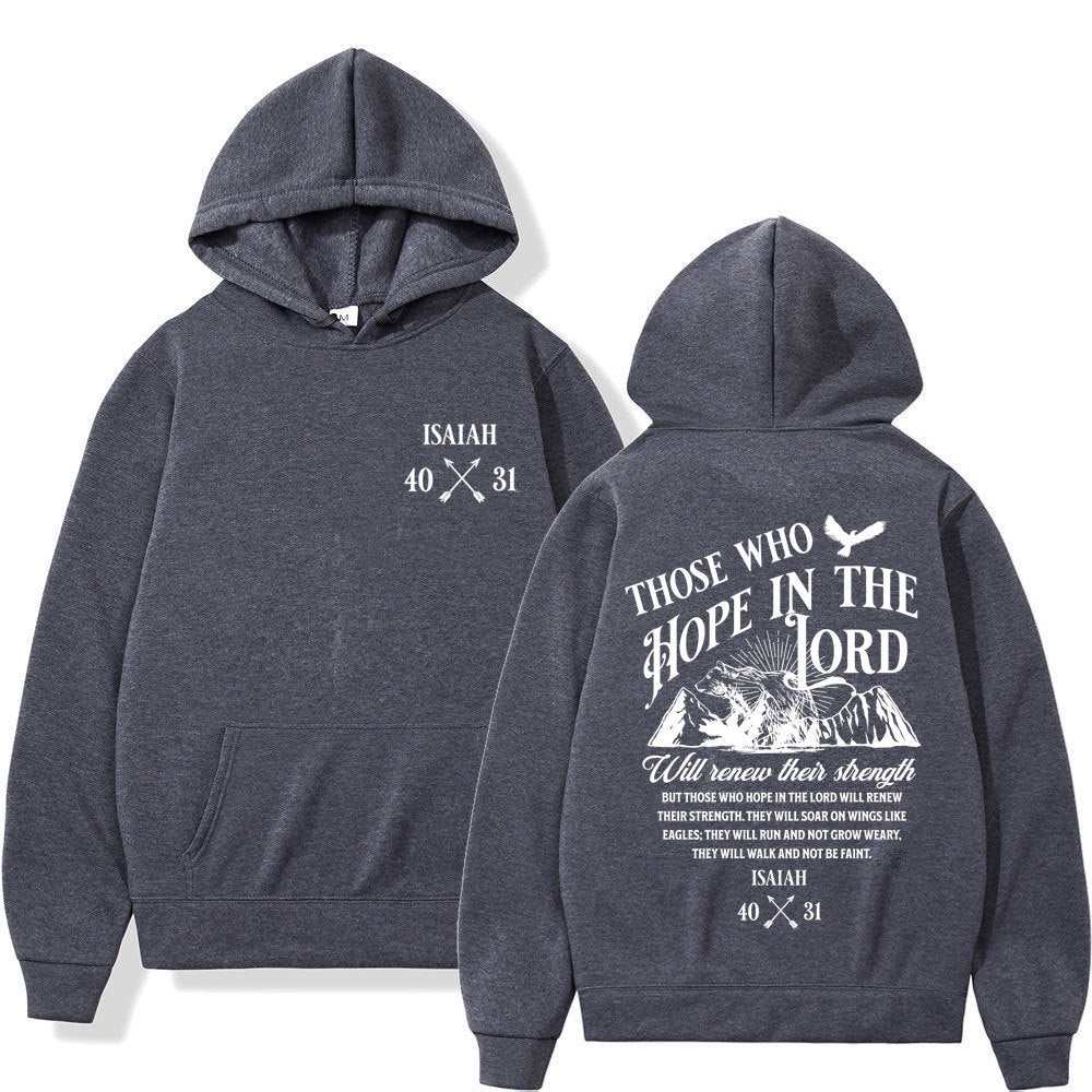 Christian Jesus Letters Print Hoodies
