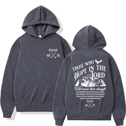 Christian Jesus Letters Print Hoodies