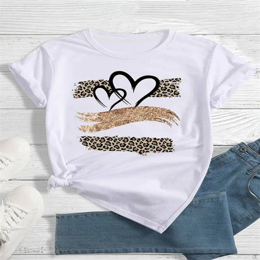 Women's Printed Casual Cute Short Sleeve